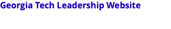 Georgia Tech Leadership Website